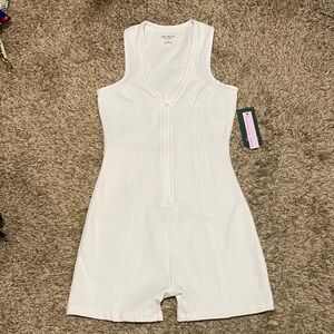 wild fable White Athletic Zip Romper Shorts